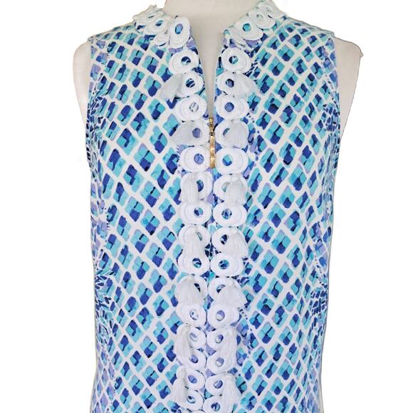 LILLY PULITZER Jane Maxi Dress Size 16+ *ALTERED Up & Shortened* Blue Pineapple - Picture 9 of 15